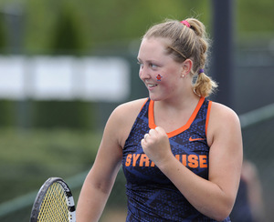 Sophomore Gabriela Knutson will lead Syracuse this season, especially with senior Valeria Salazar out for the year. 